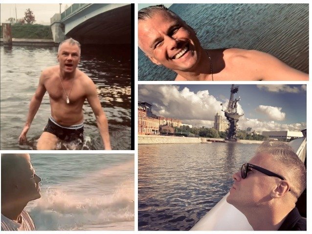 - Заплыв певца Константина Легостаева на пляже и в море шоу-бизнеса