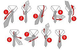 Способы как завязать галстук, схемы поэтапно, фото
