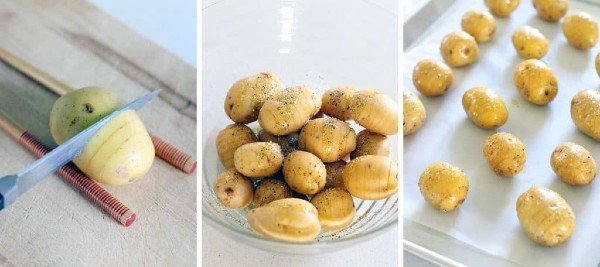 Простой и быстрый рецепт красивой картошечки для праздника - Приготовление